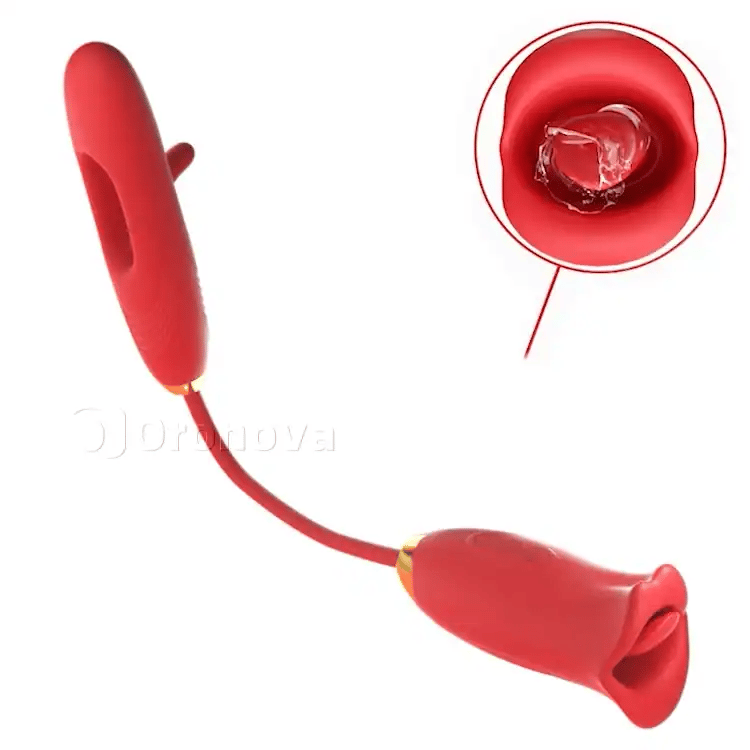 G Spot Flapping Vibrator med Kyssfunktion & Vibrerande Tunga