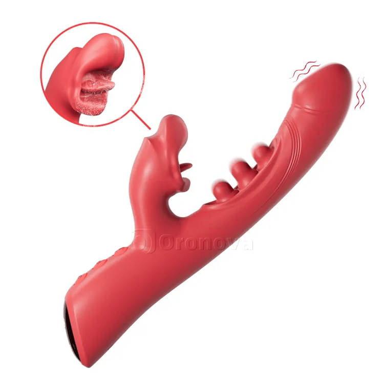 3-i-1 Kyssande och Trippeltryck Vibrator – Klitoris & G-punkts Njutning