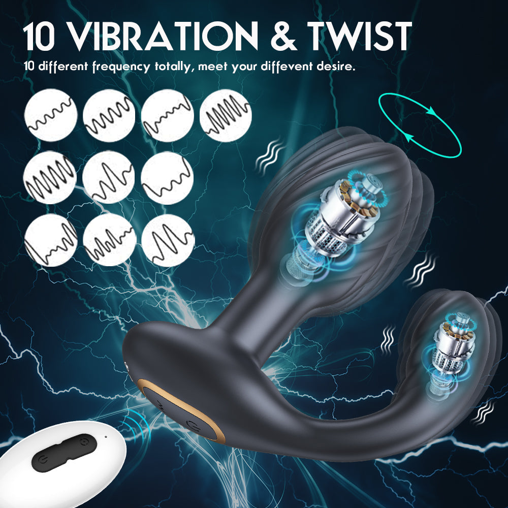 Anal roterande analplugg - vibration