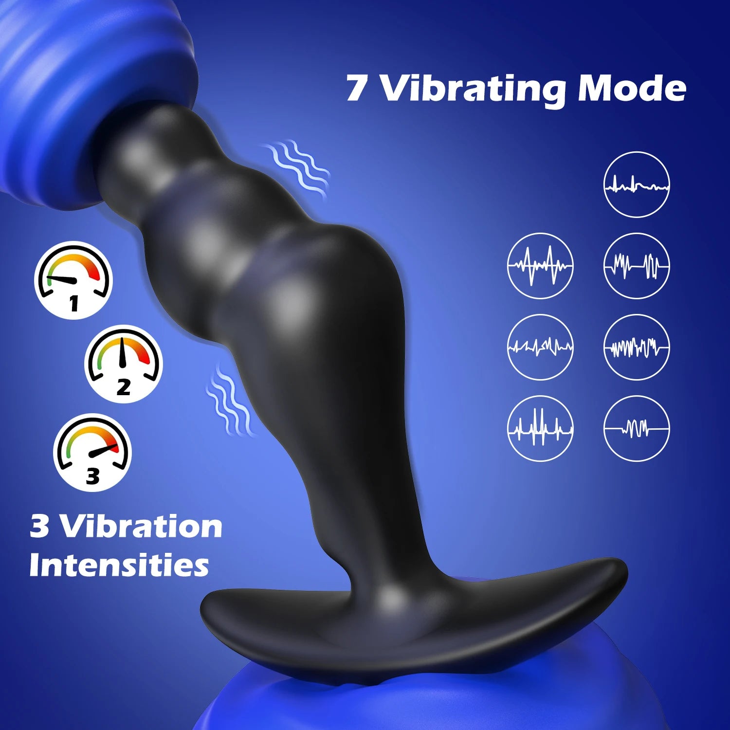 Silikon prostata massager & analplugg vibrator för manlig G-punktsstimulering