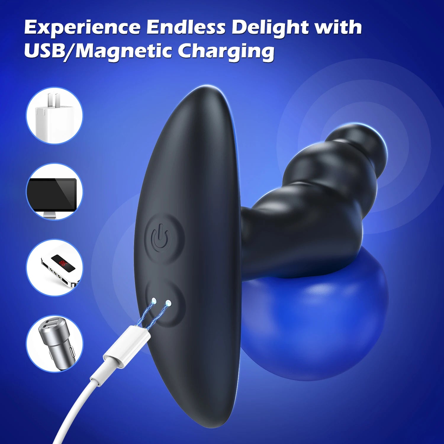 Silikon prostata massager & analplugg vibrator för manlig G-punktsstimulering