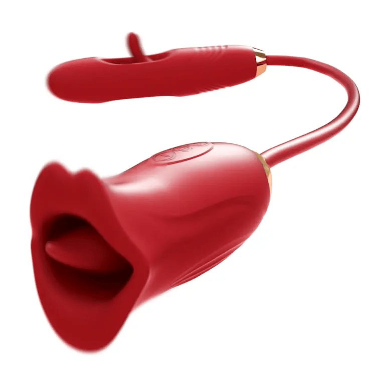 G Spot Flapping Vibrator med Kyssfunktion & Vibrerande Tunga