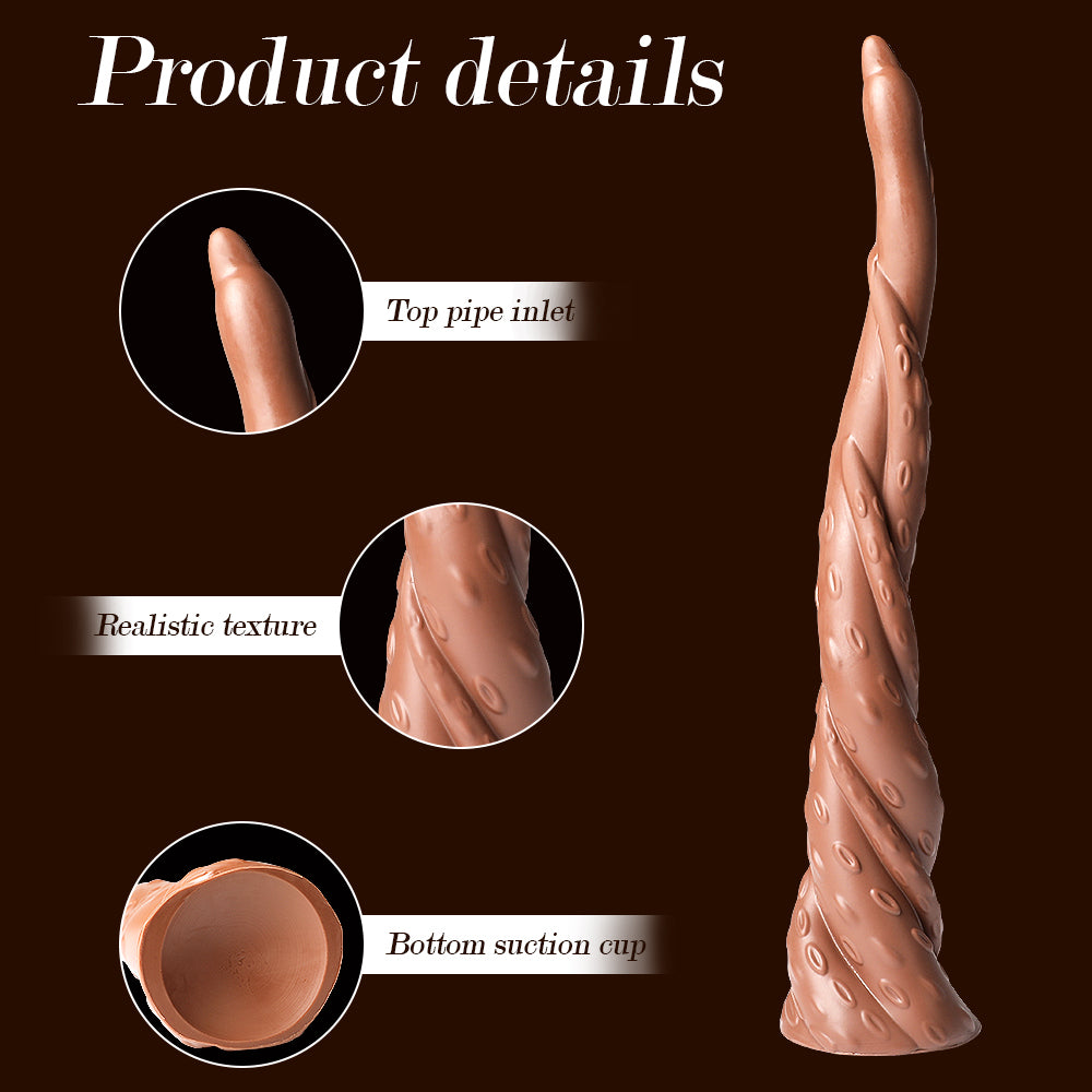 16 Inch Monster Spiral Design Super Long Dildo med Sugbas