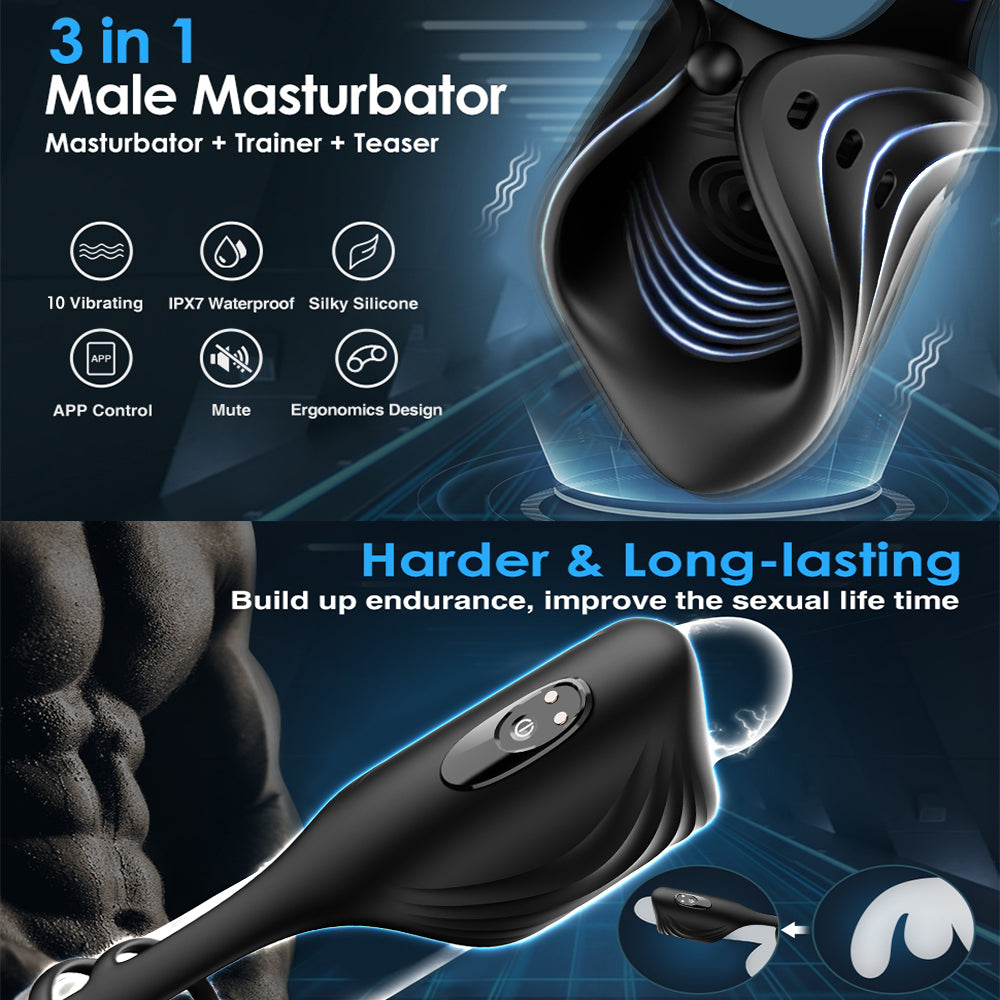 Penis Vibrerande Vibrator - Appstyrd & Penisring