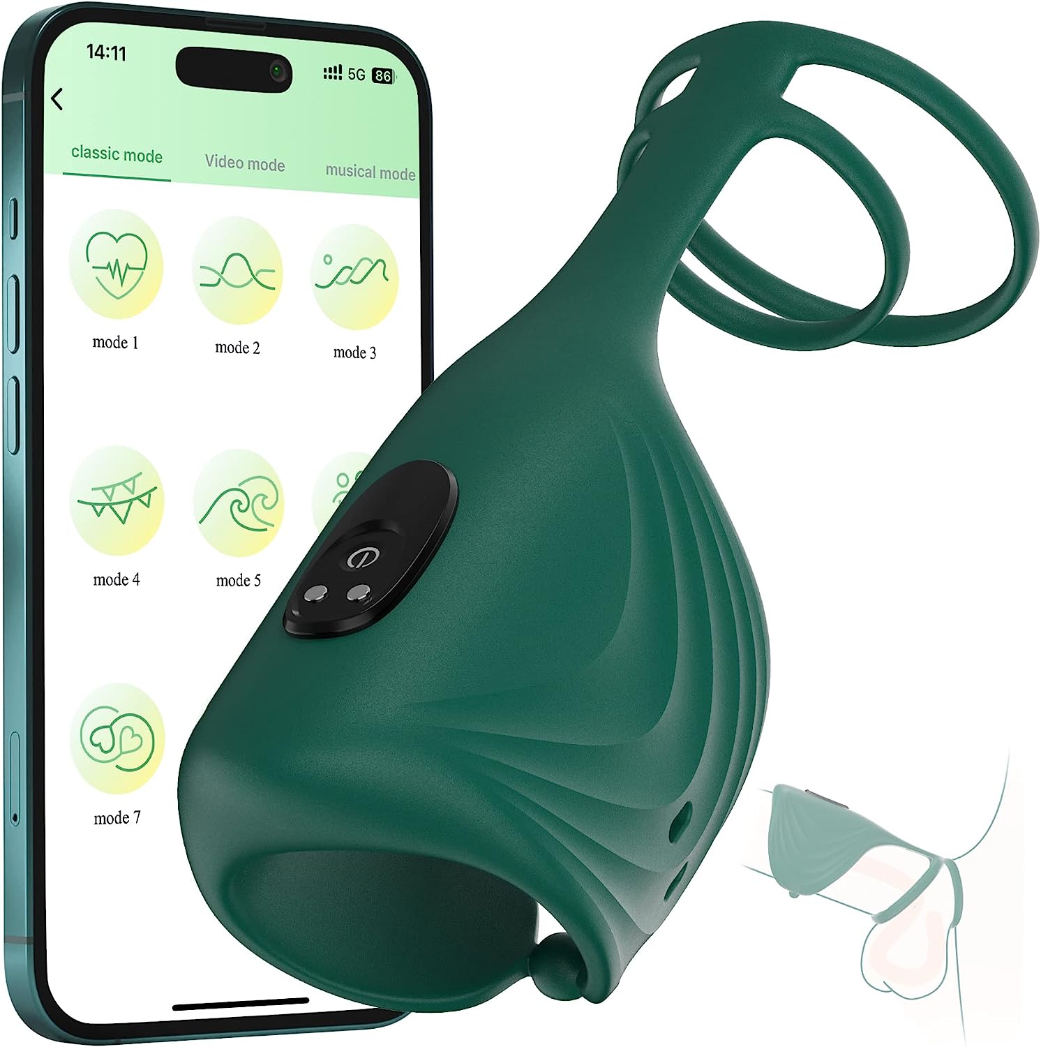 Penis Vibrerande Vibrator - Appstyrd & Penisring