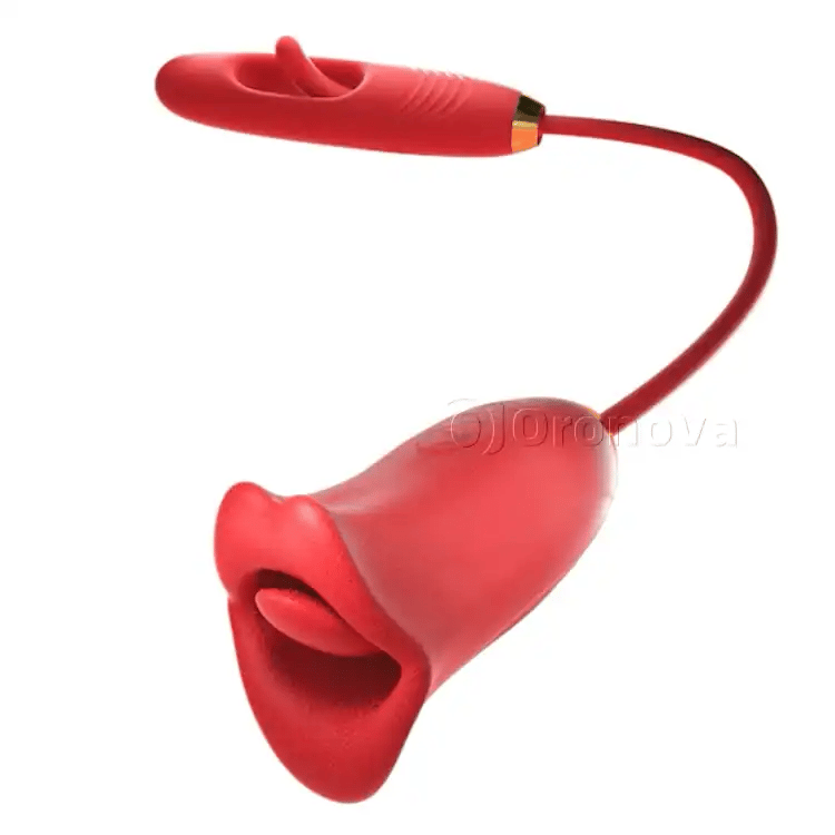 G Spot Flapping Vibrator med Kyssfunktion & Vibrerande Tunga