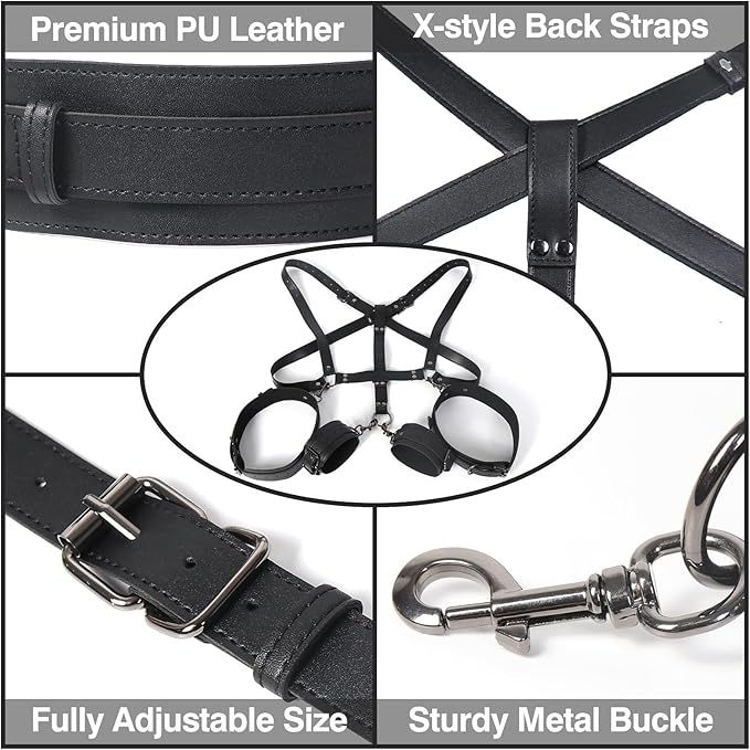 3-i-1 BDSM vändbar tvångsutrustning kit