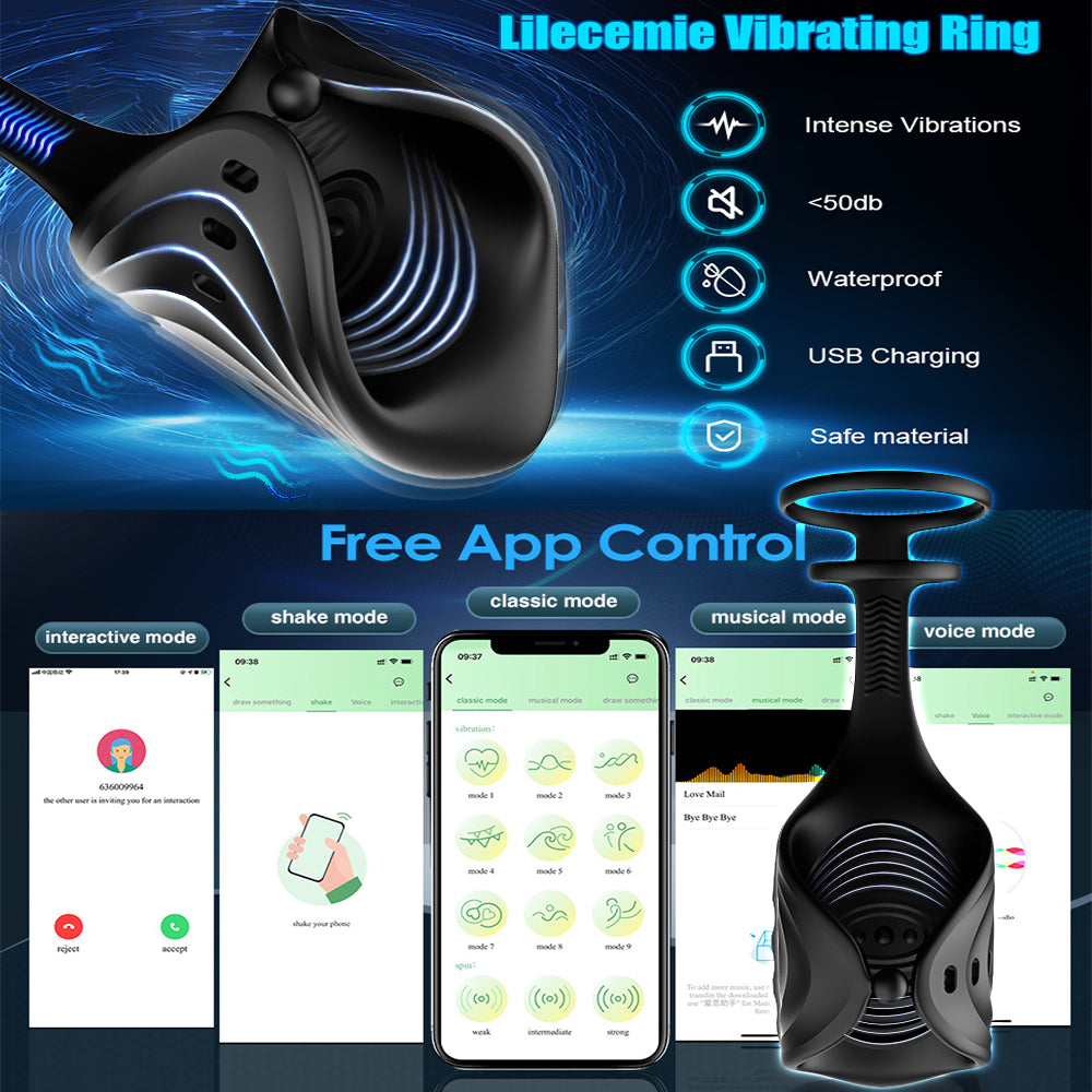 Penis Vibrerande Vibrator - Appstyrd & Penisring