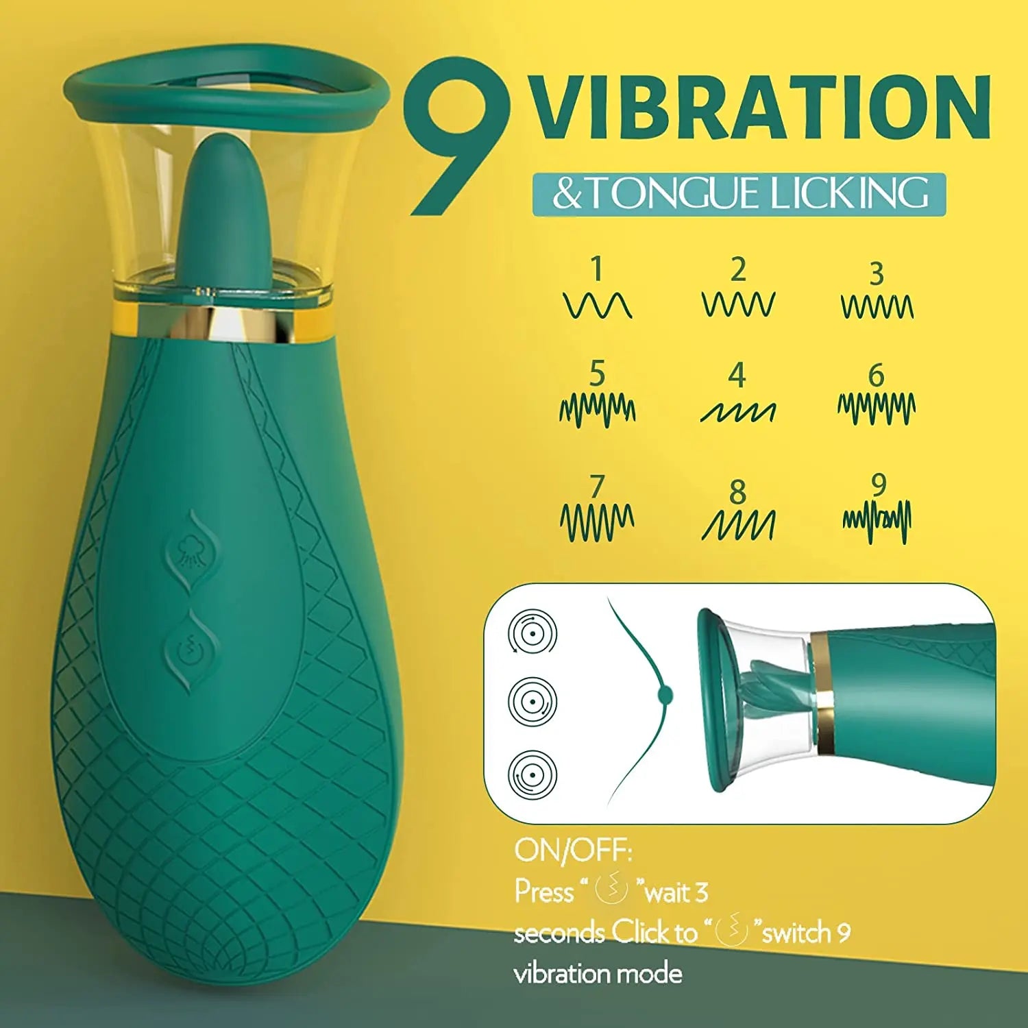 Tunginspirerad vibrator för ultimat slick- och sugnjutning