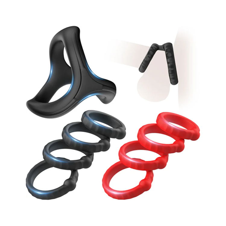 Set med cockring i flytande silikon