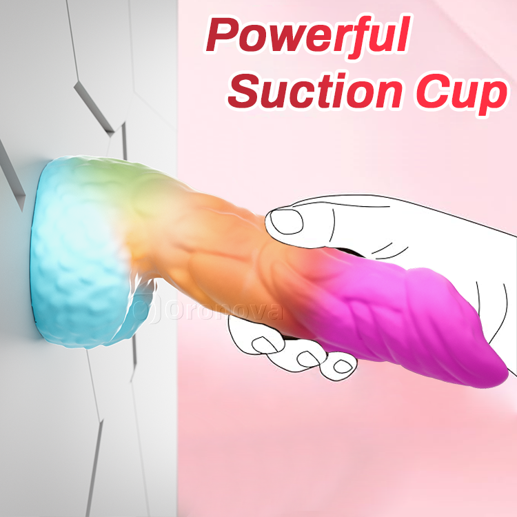 8 Inch 21cm Realistisk silikon-dildo med stark sugkoppbas