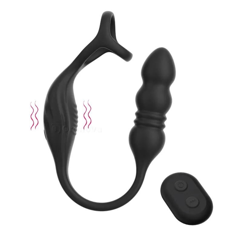 Fjärrstyrd tryckande anal- och prostatamassagerare