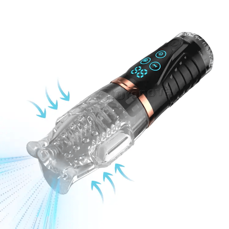 Multifunktionell sugmasturbator med 10 vibrationsmönster