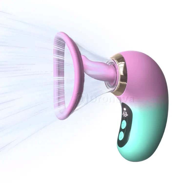 5-i-1 Sugande Vibrator med LCD-display