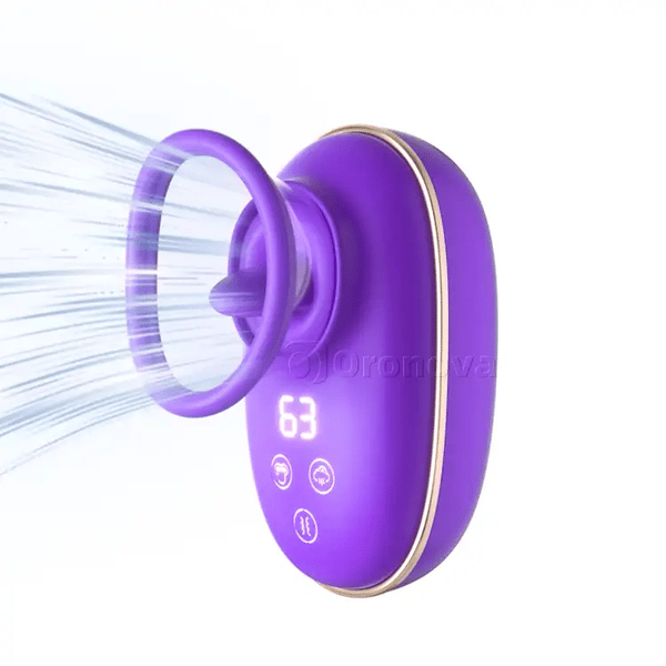 Klitorisstimulerande vibrator med tunglickande och intensiv vibration