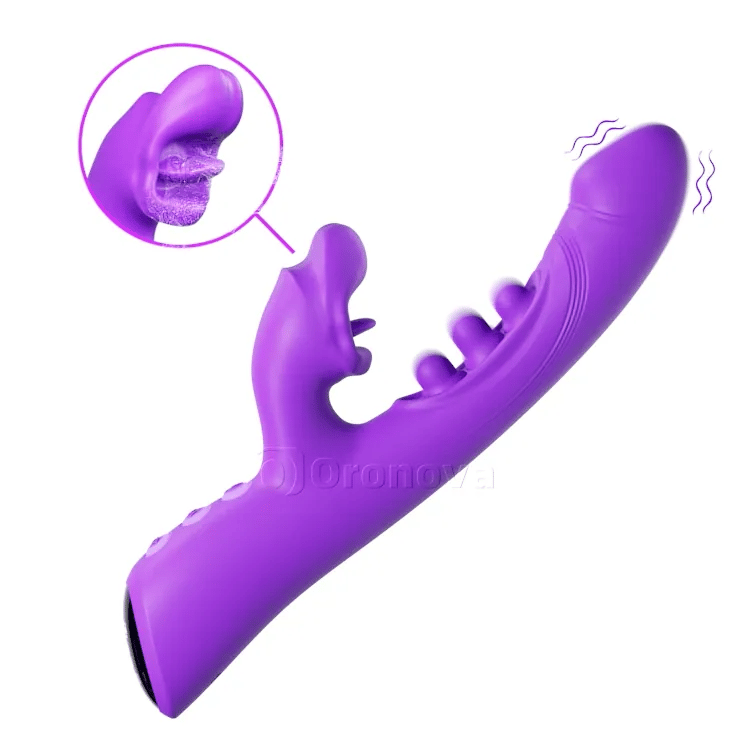 3-i-1 Kyssande och Trippeltryck Vibrator – Klitoris & G-punkts Njutning