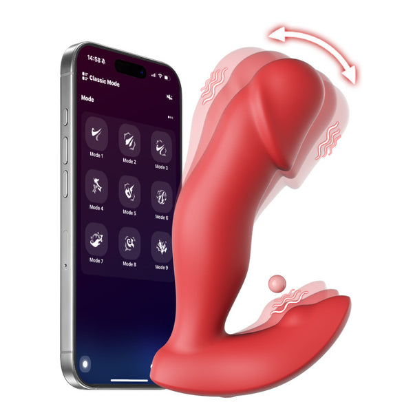 APP-styrd bärbar trosvibrator med 9 vibrationslägen