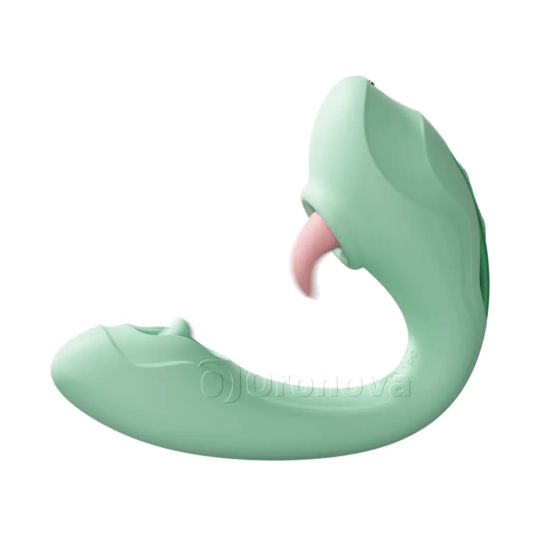 Tung- och knackande vibrator 2-i-1 – slickande klitorisstimulering med 7 slick- och 7 knacklägen
