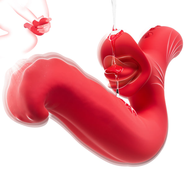 Roterande tungvibrator – 10 lägen för klitoris- och bröstvårtestimulering