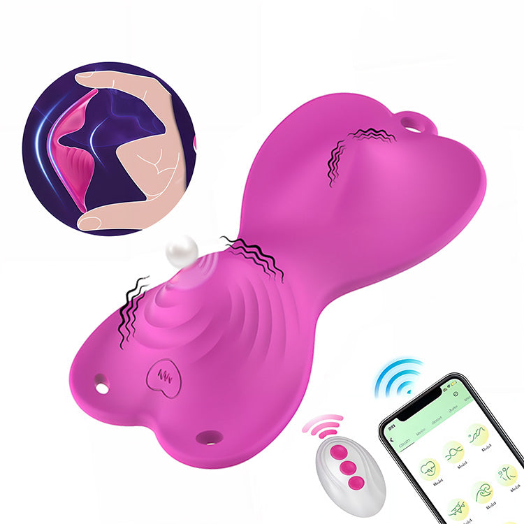Dubbla motorer bärbar vibrator med appkontroll