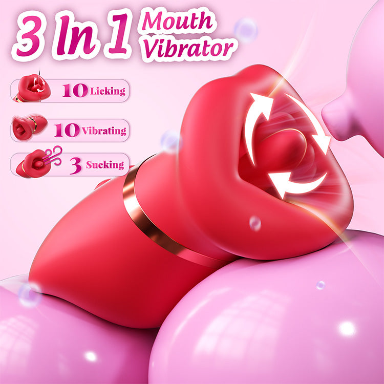 3-i-1 munvibrator – sug, slickning och vibration