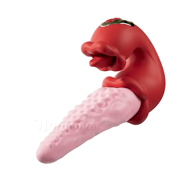 2-i-1 bläckfiskvibrator med tungkittling – 10 vibrationslägen