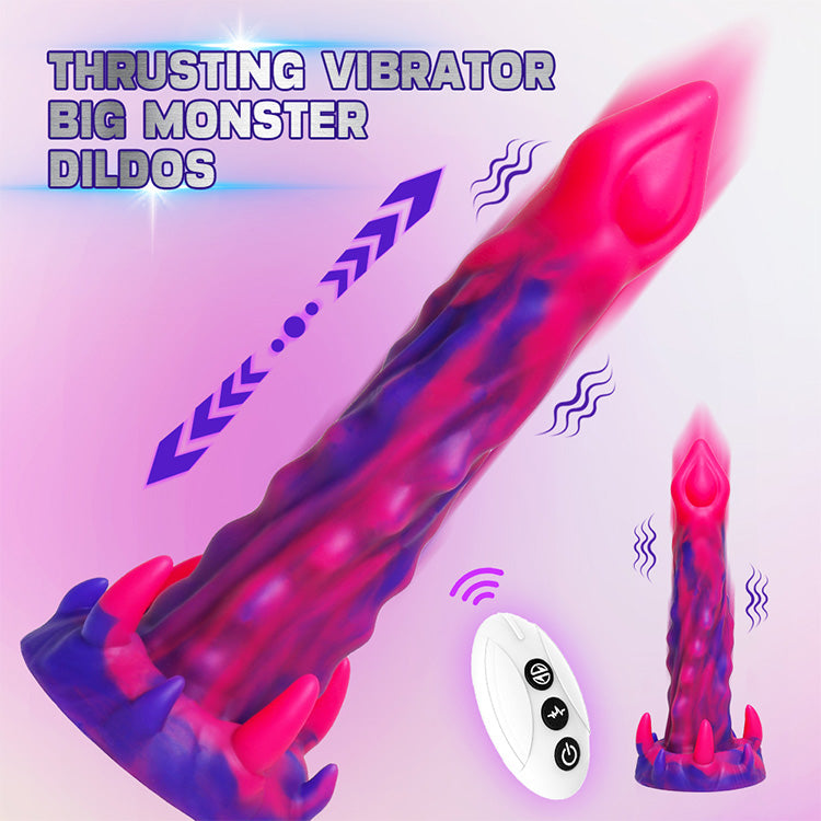9.25 inches fjärrstyrd stötande monsterdildo