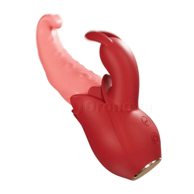 Tungvibrator 10 lägen, dubbel punktstimulering, tyst design