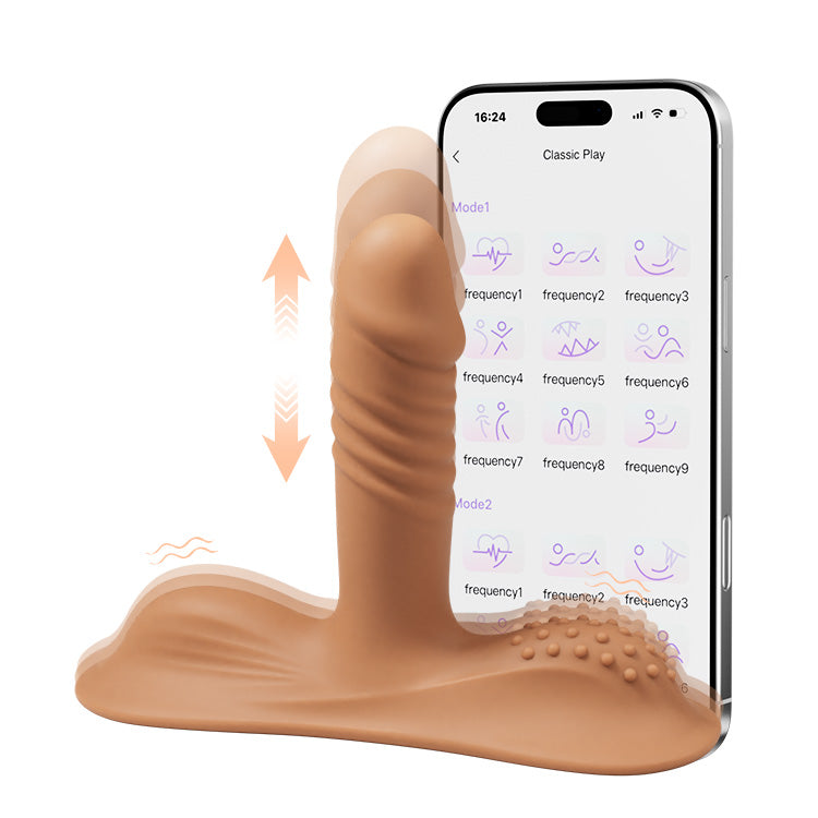 Vibrerande dildo för kvinnor, G-punkts- och analstimulering, lämplig för par