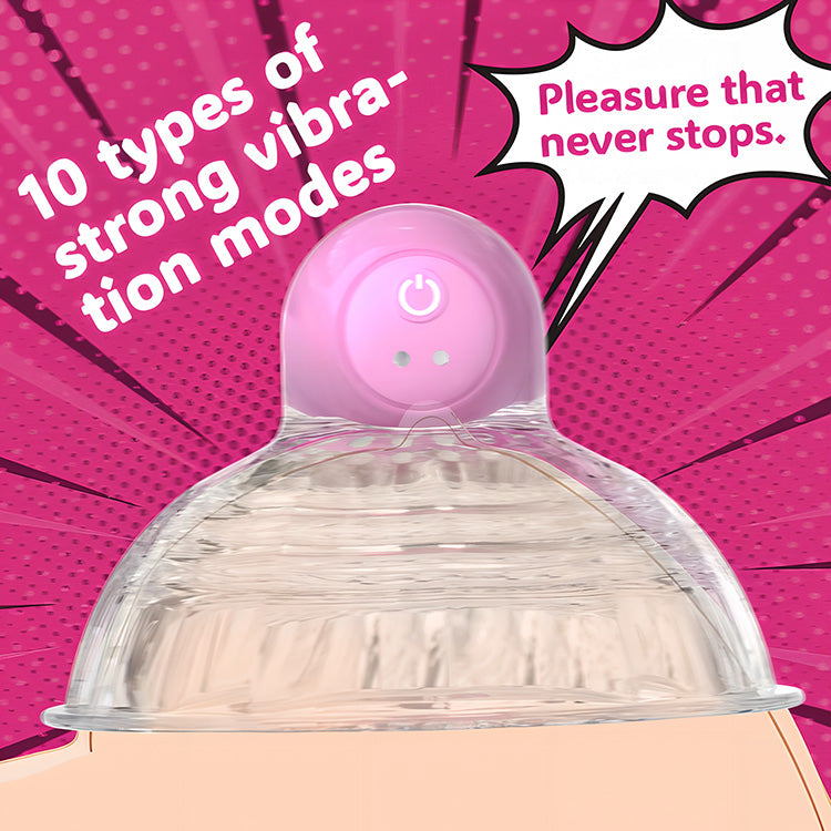 Vacuum Nipple Vibrator med 10 vibrationslägen & trådlös fjärrkontroll