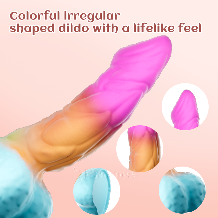 8 Inch 21cm Realistisk silikon-dildo med stark sugkoppbas