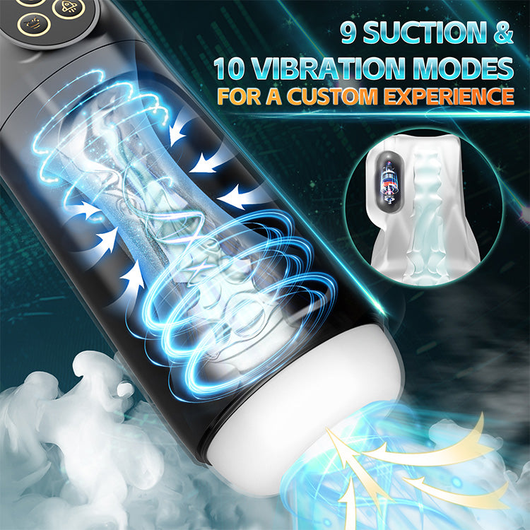 Automatisk manlig masturbator – 9 sug- och vibrationslägen med virvelfunktion