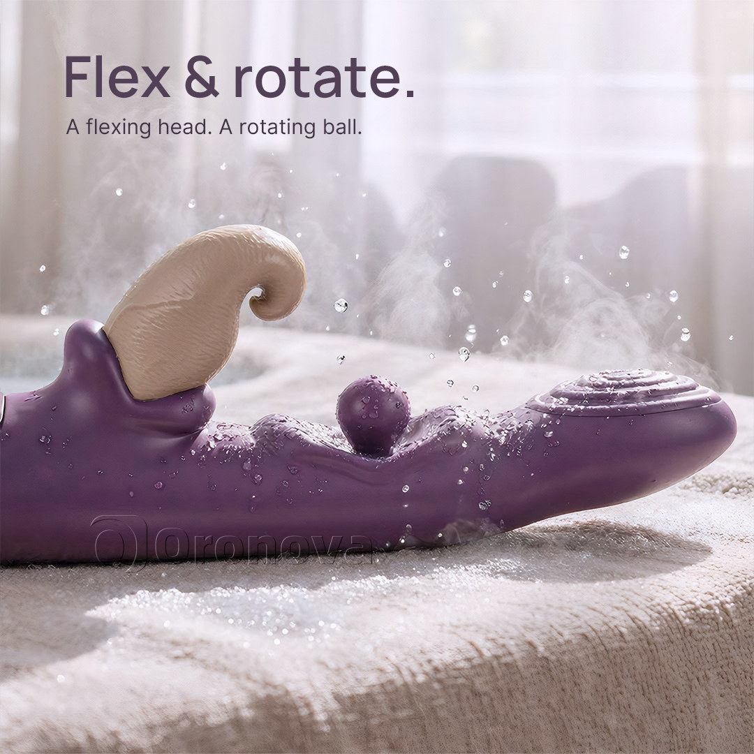 3-i-1 flexibel vibrator – roterande kula, knackning och vibration i flera lägen