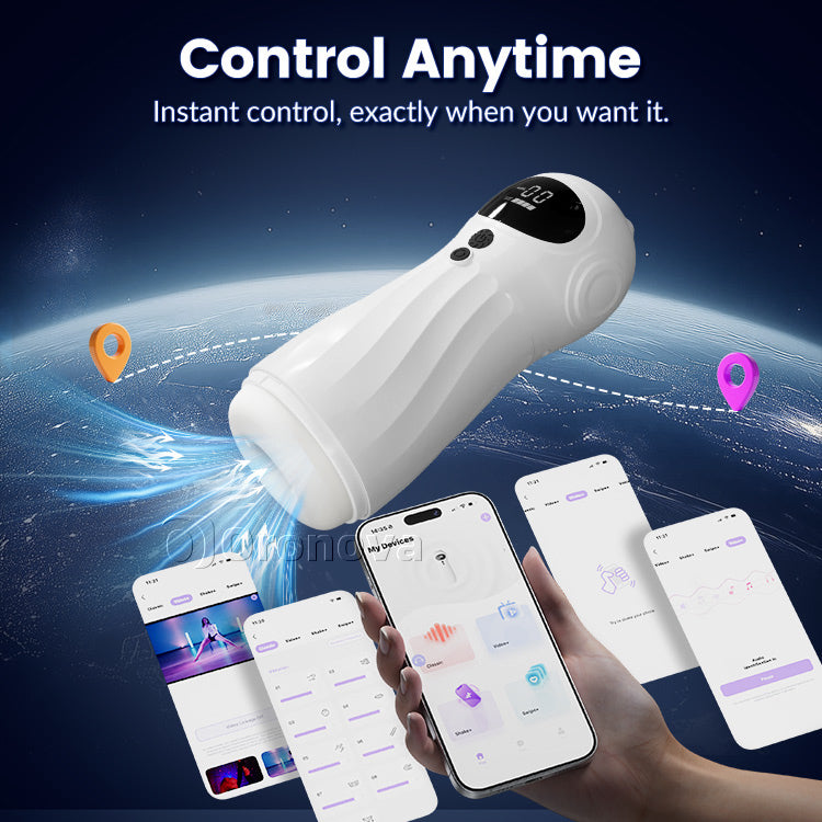 Automatisk manlig masturbator - sugande vibrationer & APP-fjärrkontroll