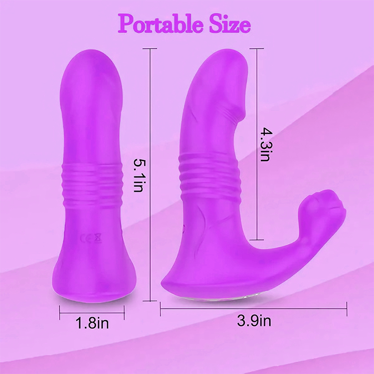 App-styrd stötande realistisk vibrator med vibration