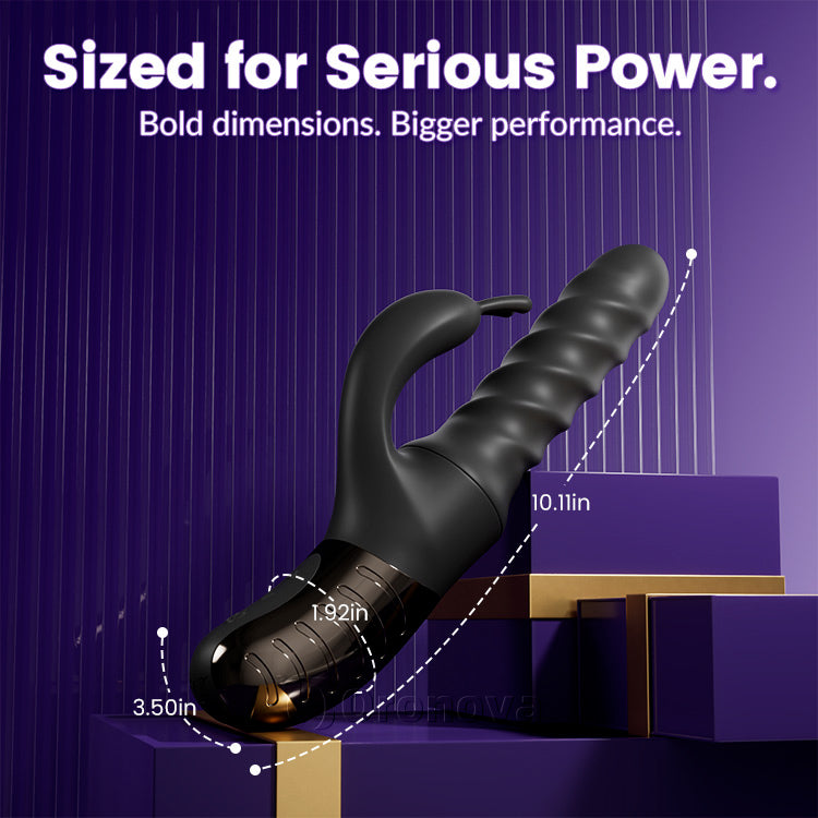 Thrusting 360 °& roterande vibrator – dubbelmotor G-punkts- och klitorisstimulator