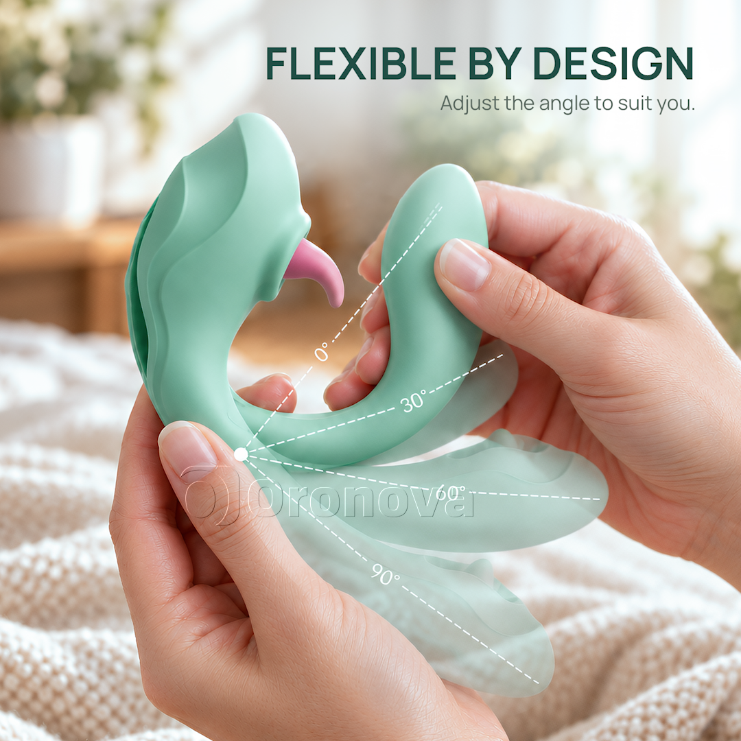 Tung- och knackande vibrator 2-i-1 – slickande klitorisstimulering med 7 slick- och 7 knacklägen