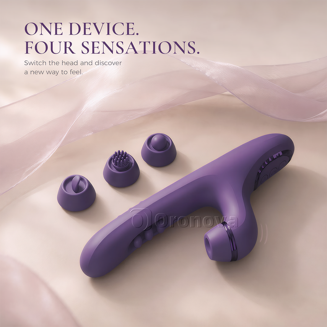 3-i-1 multifunktionell massager|30 lägen och 4 utbytbara tillbehör