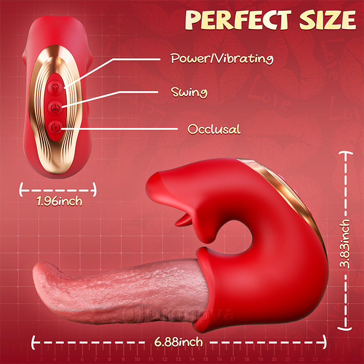 3-i-1 Dildo Vibrator – Rosleksak med G-punkt, Klitoris & Tungsaktion