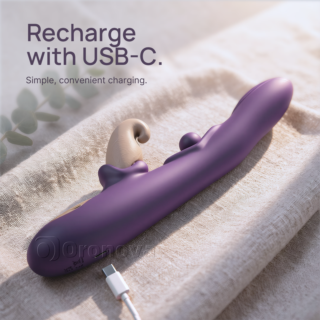 3-i-1 flexibel vibrator – roterande kula, knackning och vibration i flera lägen
