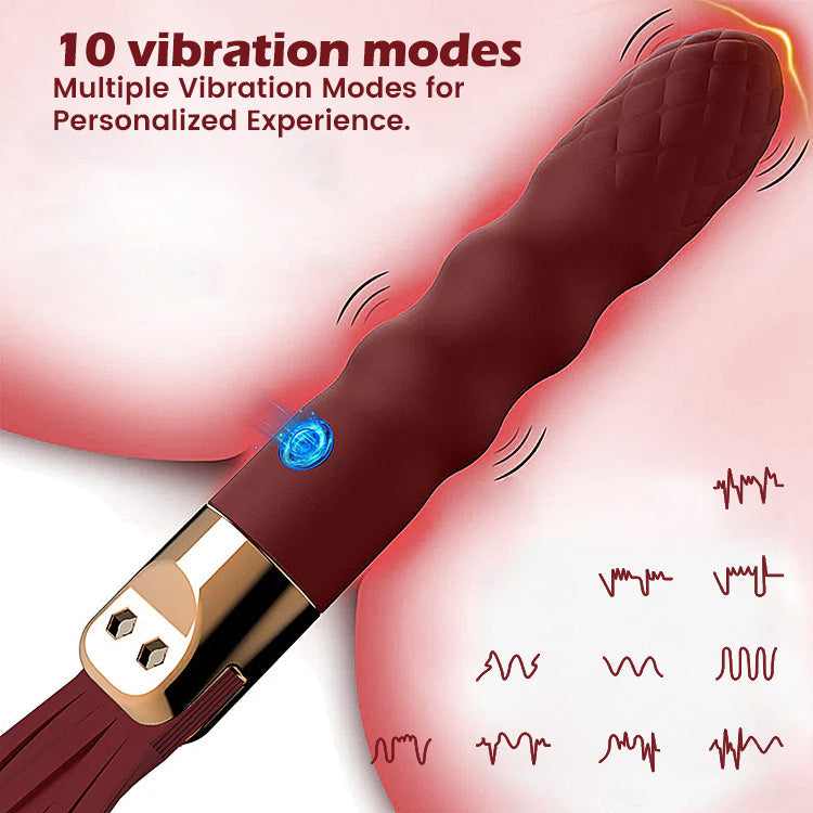 Vibrerande piska med G-punktsvibrator