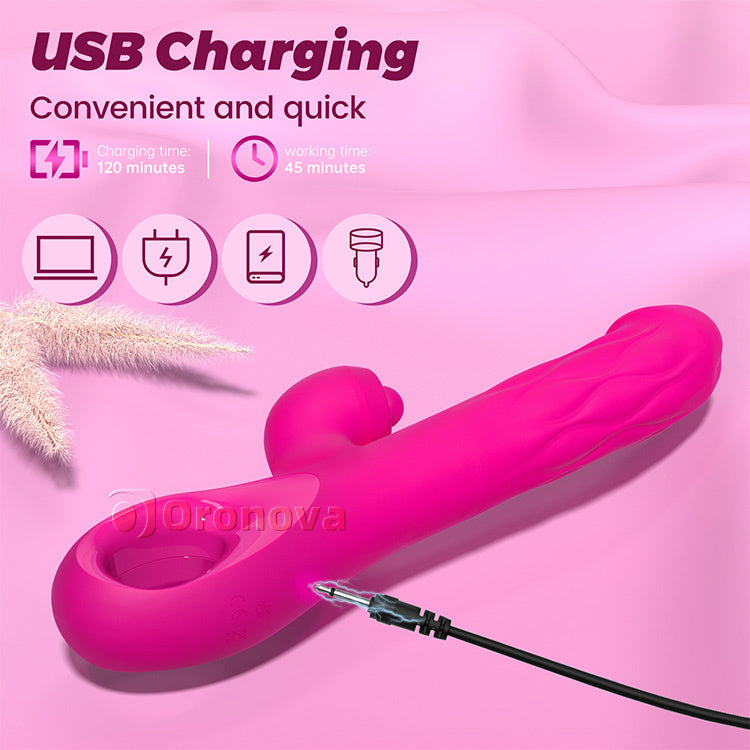 3-i-1 Stötande och Utvidgande Vibrator – G-punkts- och Klitorisstimulans
