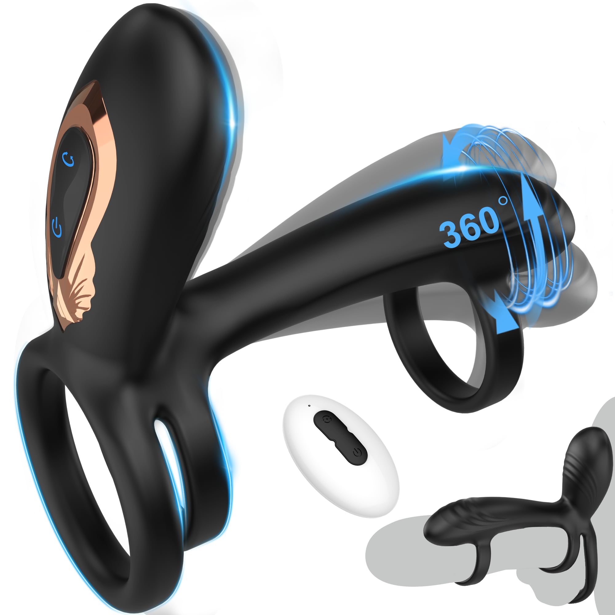 360° Twist Cock Ring – Penis- och testikelstimulering, 10 vibrationslägen