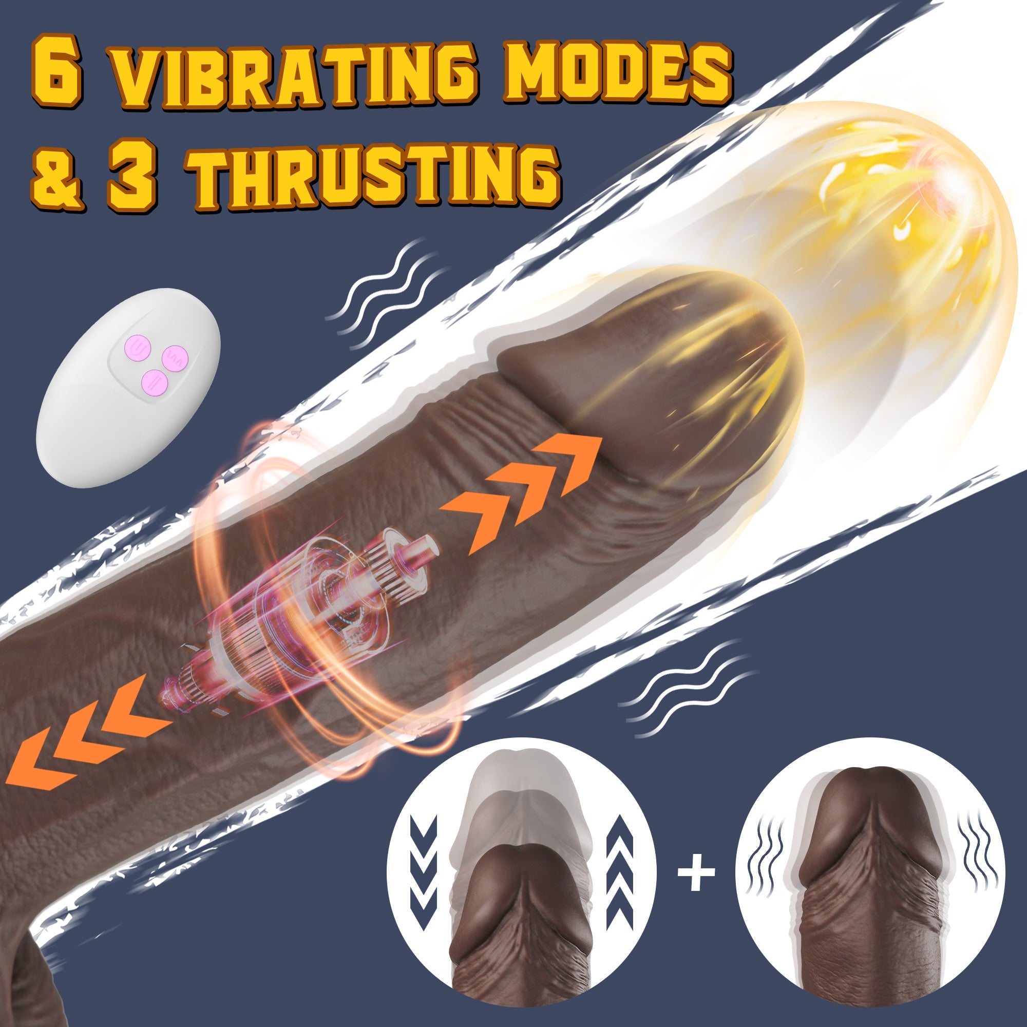 8 Inch 21cm Livliknande Realistisk Vibrerande Dildo för Ultimat Njutning