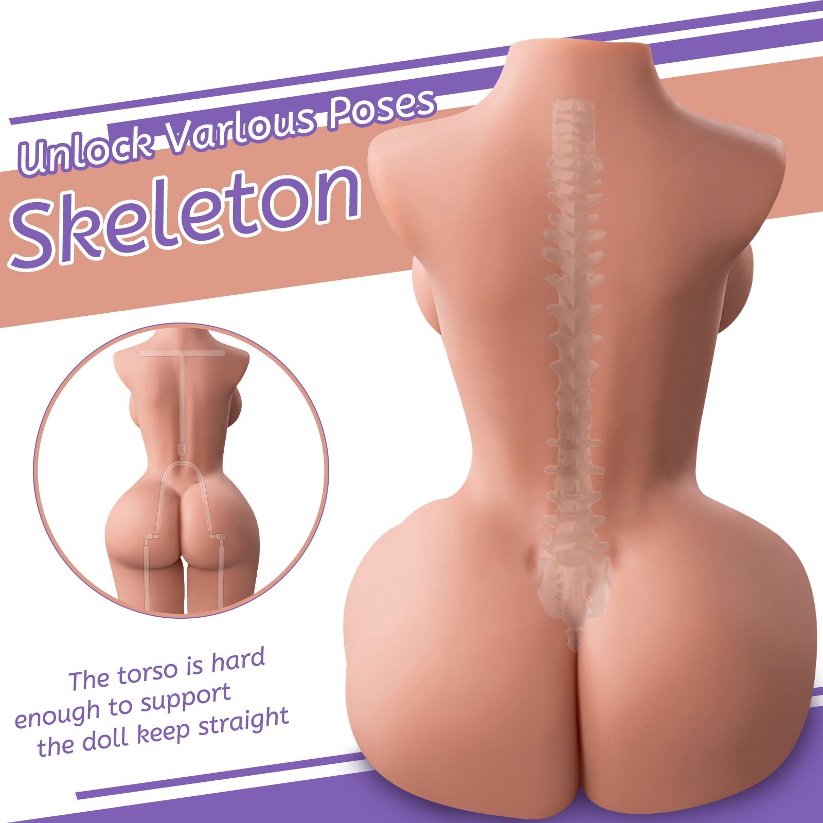 Quinn - 20.9LB Choklad Sexdocka