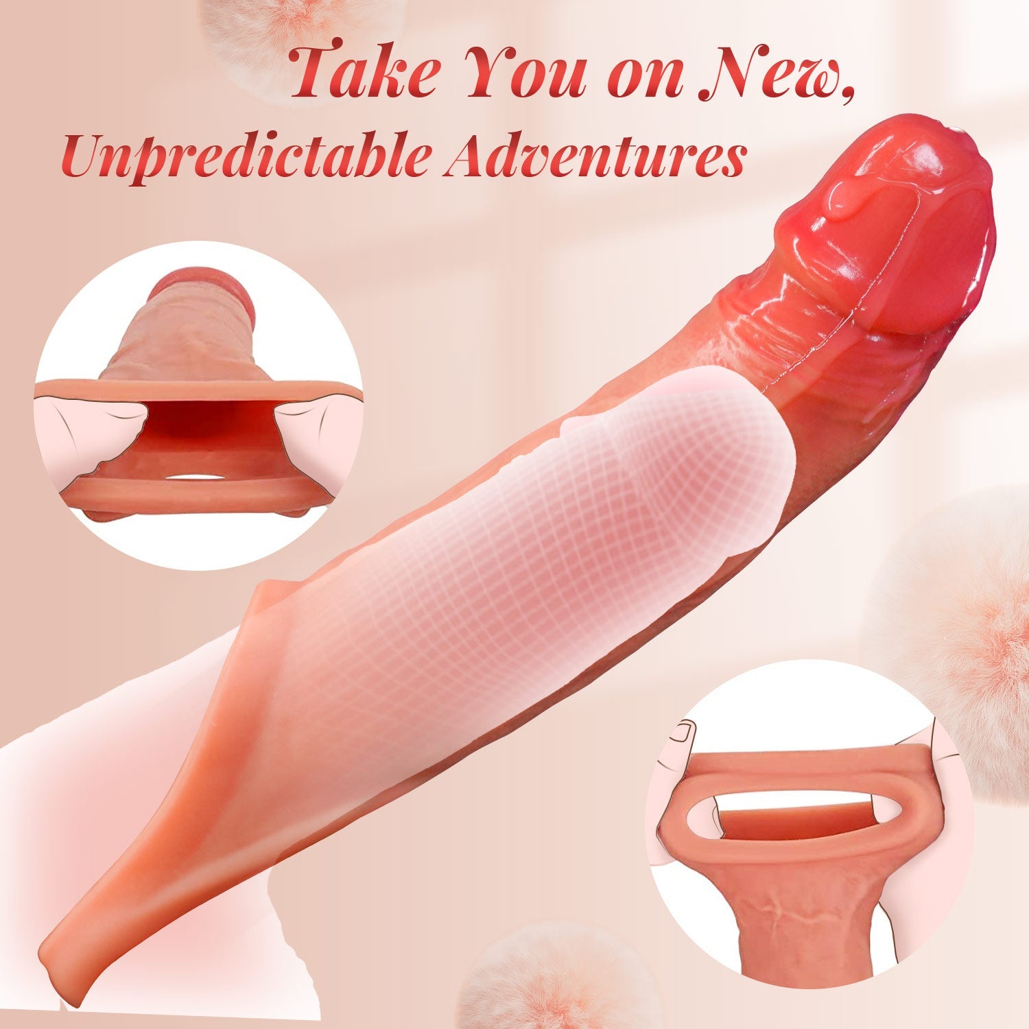 Penis Sleeve Cock Ring - Vibrerande & Appstyrd