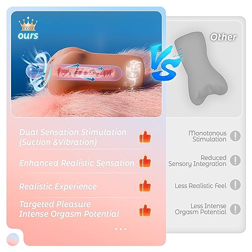 Manlig masturbator med 3 sugmönster och 10 vibrationsinställningar