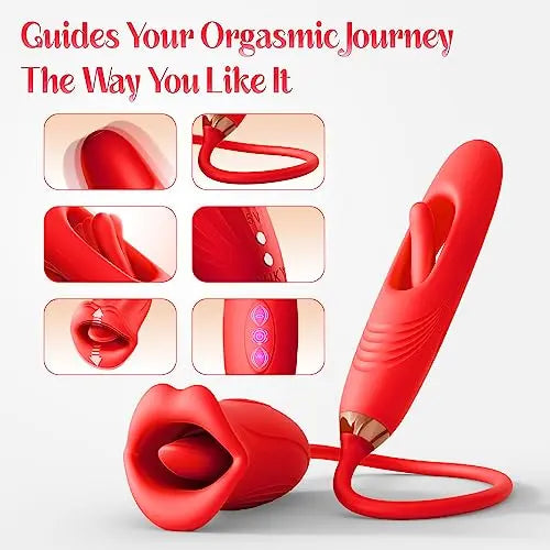 G Spot Flapping Vibrator med Kyssfunktion & Vibrerande Tunga