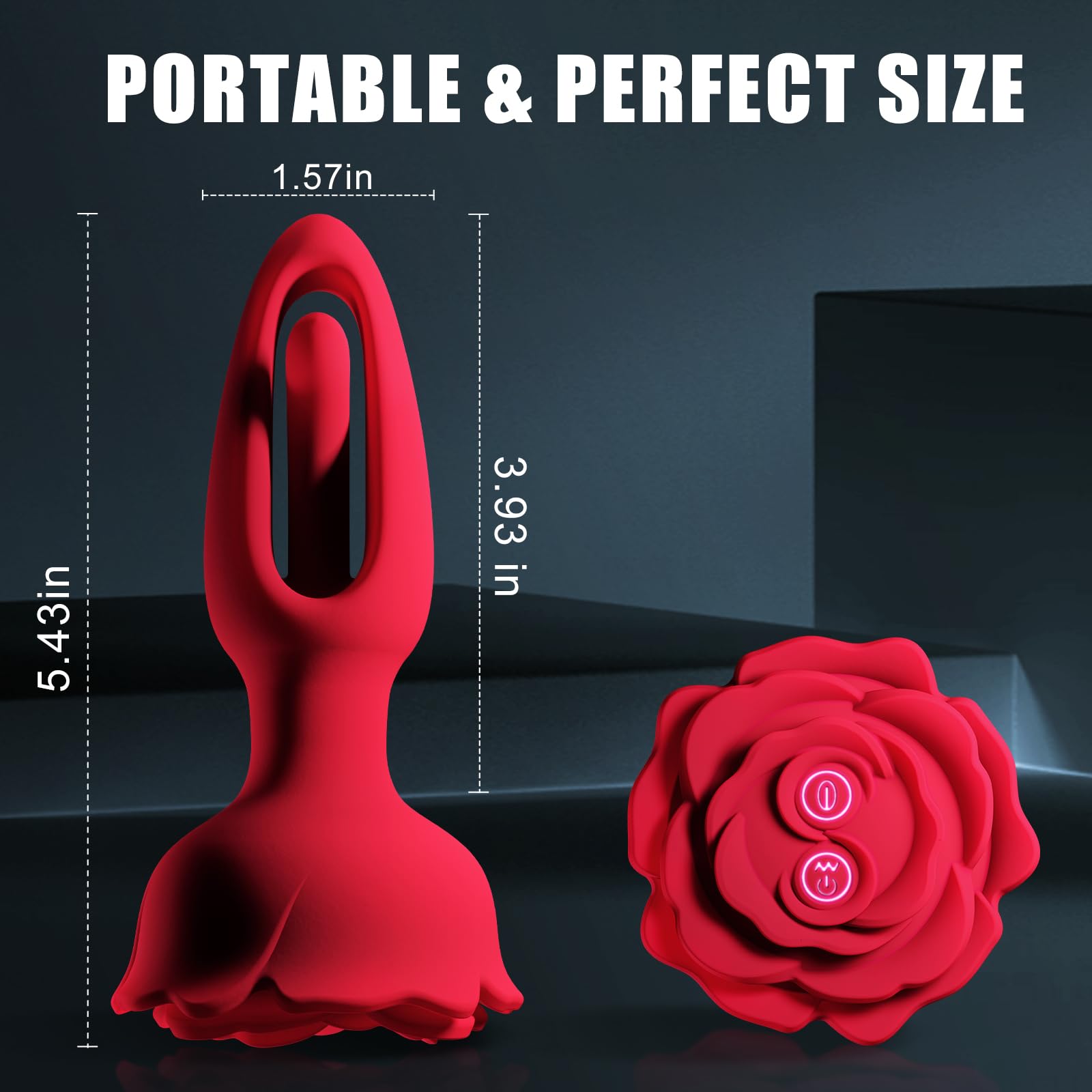 Rosebud Anal Vibrator - Fladdrande & Fjärrstyrd