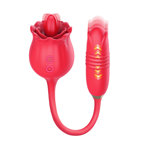 Rose Thrusting Vibrator - Vibrerande & Slickande